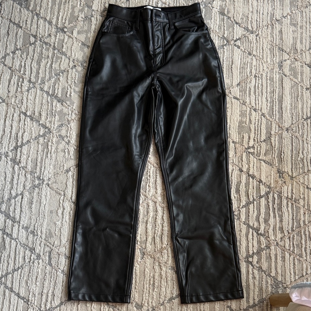 Abercrombie & Fitch Black Faux Leather Pants